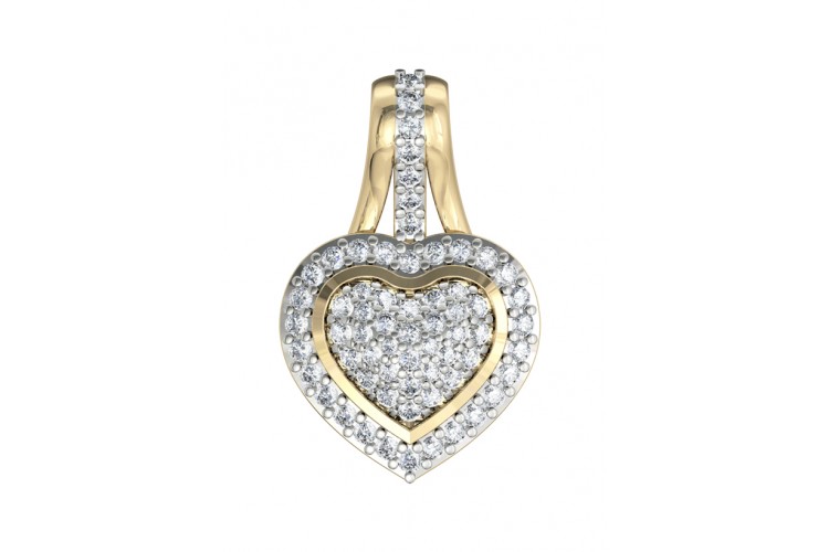 Adorable Heart Pendant with diamonds